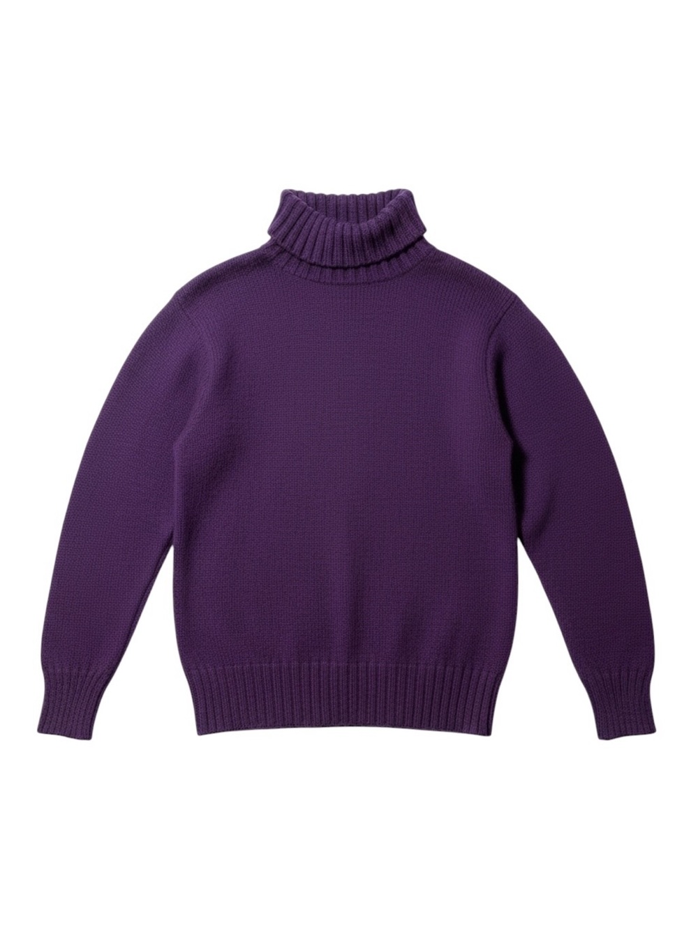 Vintage Polo Ralph Lauren 100% Wool Turtleneck Sweater Purple Size Medium